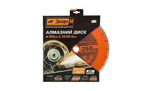 «Эффективность» товара: «Алмазный диск Дніпро-М Segment 350 32 сегмент» - фото №3 Характеристика товара «Эффективность» - фото №3