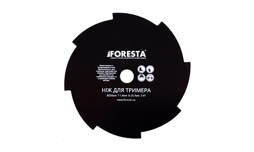 «Нож для триммера Foresta 8Т 8» товара: «Бензиновый триммер Foresta FС-43 + 4 ножа» - фото №5 Характеристика товара «Нож для триммера Foresta 8Т 8» - фото №5