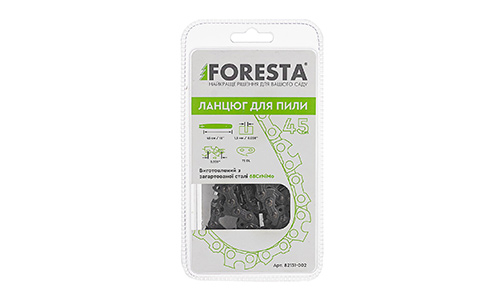 «Цепь к бензопиле Foresta 72 зв., 45 см шаг 0,325 Характеристика товара «Цепь к бензопиле Foresta 72 зв., 45 см шаг 0,325