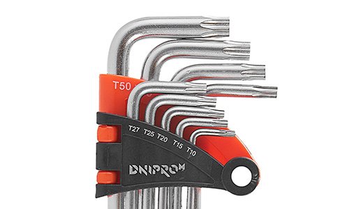 «Диапазон длины» товара: «Набор ключей шестигранных Dnipro-M TORX 9 шт.» - фото №4 Характеристика товара «Диапазон длины» - фото №4