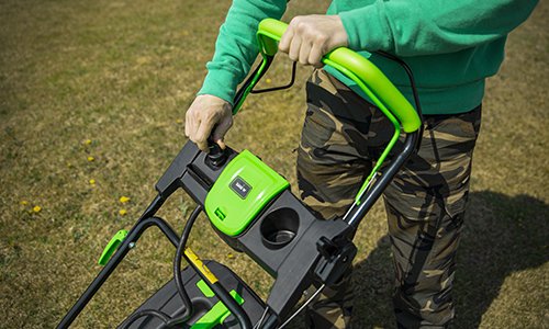 «Электрический старт» товара: «Газонокосилка бензиновая Foresta GM-530E» - фото №2 Характеристика товара «Электрический старт» - фото №2