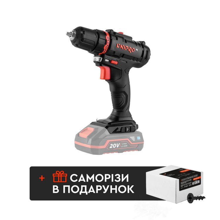 Акумуляторнийдриль-шуруповертDnipro-MCD-218+Саморіздляг/кподереву3,5х16ммфосф.