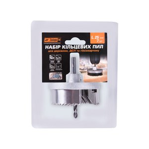 Набор кольцевых пил Дніпро-М (7 шт.) (26-63 мм, 25 мм)