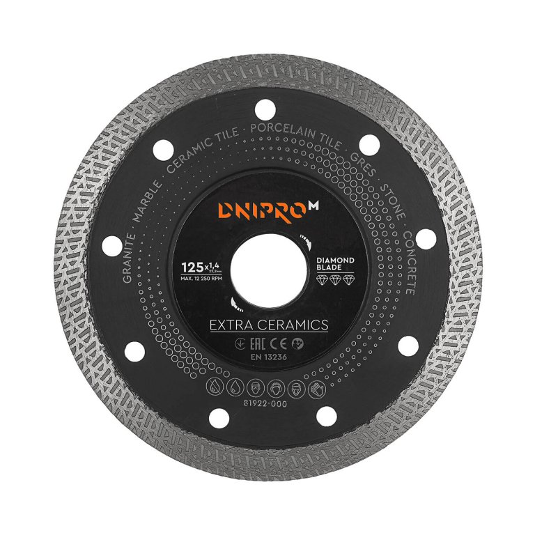 キリムラグ ᐅ Алмазний диск Dnipro-M Extra-Ceramics 125 22,2 мм • Купити в