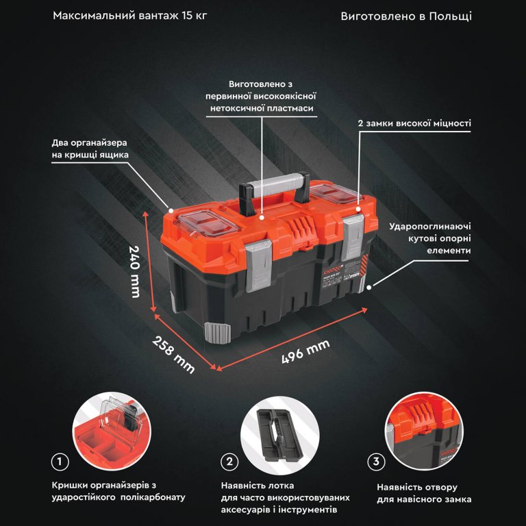 ᐅ Ящик для інструменту Dnipro-M Profi Box 20