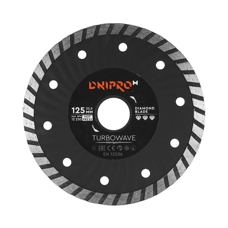 ᐅ Алмазный диск Dnipro-M Turbowave 125 22,2 мм • Купить в Украине