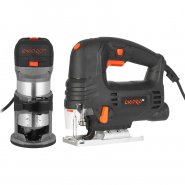 Лобзик электрический Dnipro-M JS-80LX + Фрезер ER-78S