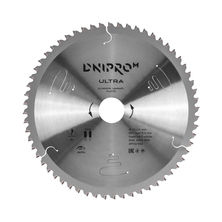 ᐅ Пильный диск Dnipro-M ULTRA 185 мм 20 16 65Mn 54Т (алюм., пласт