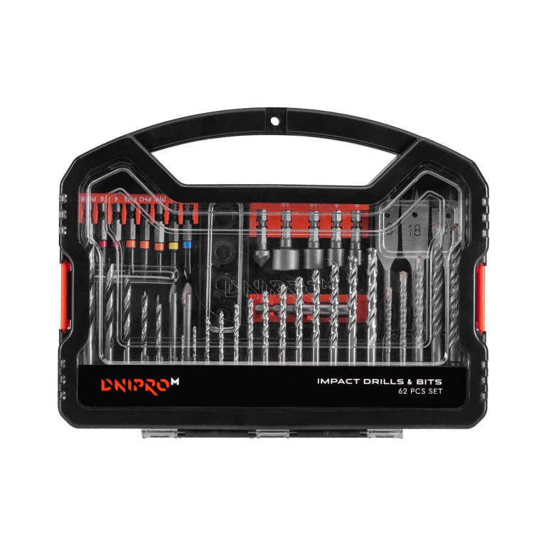 НаборсверлибитDnipro-M(62шт.)