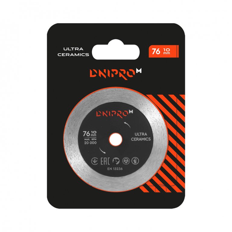 ᐅ Алмазний диск Dnipro-M Ultra-Ceramics 76 мм 10 мм • Купити в