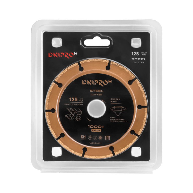 maa　dvd ᐅ Алмазный диск Dnipro-M SteelCutter 125 мм 22,2 мм по