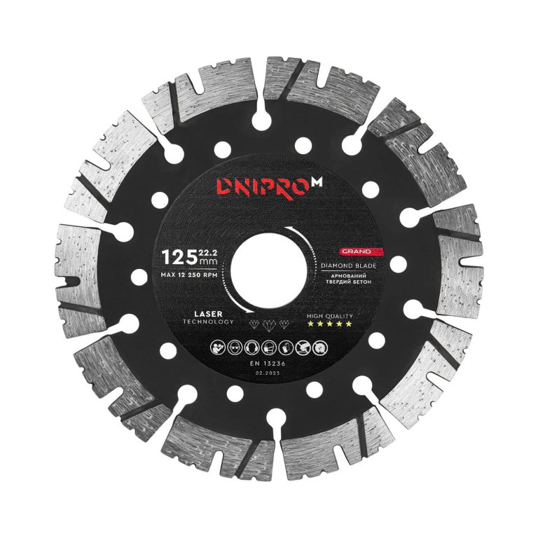 maa　dvd ᐅ Алмазный диск Dnipro-M Grand 125 мм 22,2 мм • Купить в