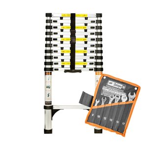 Лестница алюминиевая телескопическая Dnipro-M DT-132 3.2 м + Подарок