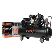 Компрессор воздушный Dnipro-M AC-100 VG + Набор пневмоинструмента НП-5П