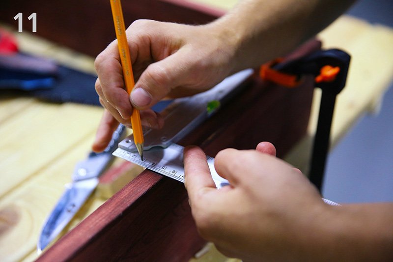 определение точных мест для пиления